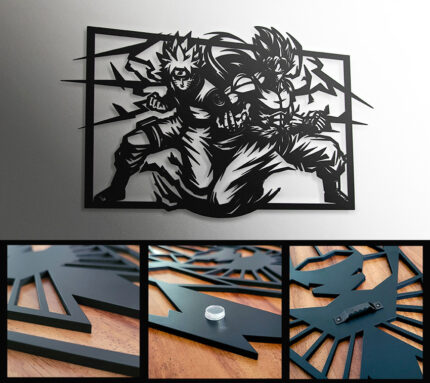 Goku y Naruto en Corte Láser para decoración de pared